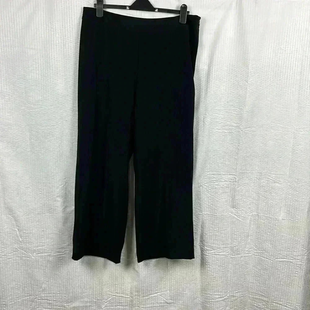 Chico’s Career Pants Black Classic Look Wide leg opening. 100% poly. Size 3